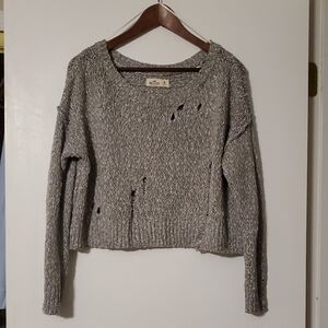 Hollister Cozy Gray Knit Sweater